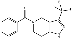 5-BENZOYL-4,5,6,7-TETRAHYDRO-3-(TRIFLUOROMETHYL)PYRAZOLO-[4,3-C]-PYRIDINE Struktur