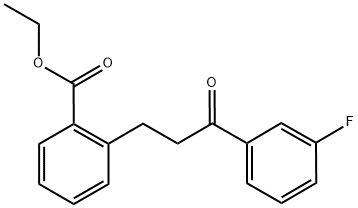 3-(2-CARBOETHOXYPHENYL)-3'-FLUOROPROPIOPHENONE Struktur