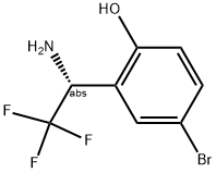 2-((1R)-1-AMINO-2,2,2-TRIFLUOROETHYL)-4-BROMOPHENOL Struktur