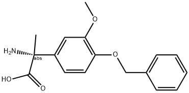 (2R)-2-AMINO-2-[3-METHOXY-4-(PHENYLMETHOXY)PHENYL]PROPANOIC ACID Struktur