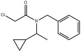 N-BENZYL-2-CHLORO-N-(1-CYCLOPROPYLETHYL)ACETAMIDE Struktur