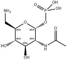 2-ACETAMIDO-6-AMINO-2,6-DIDEOXY-ALPHA-D-GLUCOPYRANOSYL PHOSPHATE Struktur