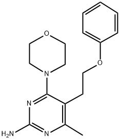 4-METHYL-6-MORPHOLIN-4-YL-5-(2-PHENOXYETHYL)PYRIMIDIN-2-AMINE Struktur