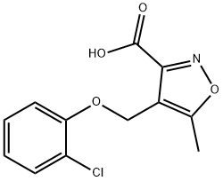 4-[(2-CHLOROPHENOXY)METHYL]-5-METHYLISOXAZOLE-3-CARBOXYLIC ACID Struktur