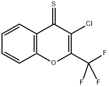 3-CHLORO-2-TRIFLUOROMETHYL-4H-CHROMENE-4-THIONE Struktur