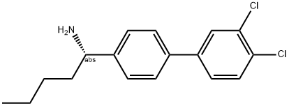 (1S)-1-[4-(3,4-DICHLOROPHENYL)PHENYL]PENTYLAMINE Struktur