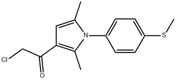 2-CHLORO-1-[2,5-DIMETHYL-1-[4-(METHYLTHIO)PHENYL]-1H-PYRROL-3-YL]ETHANONE Struktur