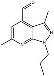 3,6-DIMETHYL-1-PROPYL-1H-PYRAZOLO[3,4-B]PYRIDINE-4-CARBALDEHYDE Struktur