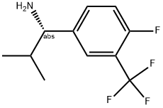 (1S)-1-[4-FLUORO-3-(TRIFLUOROMETHYL)PHENYL]-2-METHYLPROPYLAMINE Struktur