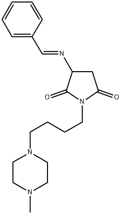 3-(BENZYLIDENEAMINO)-1-[(4-METHYLPIPERAZIN-1-YL)BUTYL]SUCCINIMIDE Struktur