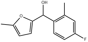 4-FLUORO-2-METHYLPHENYL-(5-METHYL-2-FURYL)METHANOL Struktur