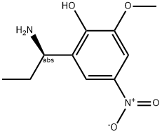 2-((1R)-1-AMINOPROPYL)-6-METHOXY-4-NITROPHENOL Struktur