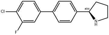 (2R)-2-[4-(4-CHLORO-3-FLUOROPHENYL)PHENYL]PYRROLIDINE Struktur