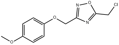 5-(CHLOROMETHYL)-3-[(4-METHOXYPHENOXY)METHYL]-1,2,4-OXADIAZOLE Struktur