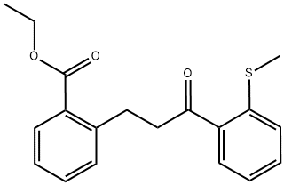 3-(2-CARBOETHOXYPHENYL)-2'-METHYLTHIOPROPIOPHENONE Struktur