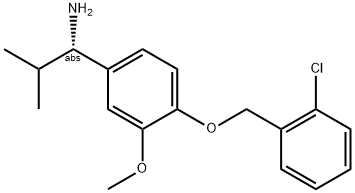 (1S)-1-(4-[(2-CHLOROPHENYL)METHOXY]-3-METHOXYPHENYL)-2-METHYLPROPYLAMINE Struktur