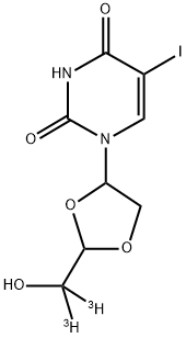 5-IODOURACIL DIOXOLANE, [5'-3H]- Struktur