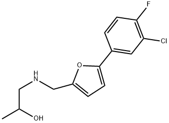 1-(((5-(3-CHLORO-4-FLUOROPHENYL)-2-FURYL)METHYL)AMINO)PROPAN-2-OL Struktur