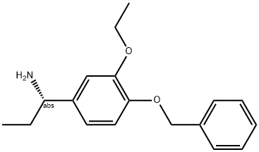 (1S)-1-[3-ETHOXY-4-(PHENYLMETHOXY)PHENYL]PROPYLAMINE Struktur