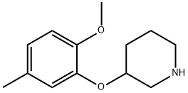 3-(2-METHOXY-5-METHYL-PHENOXY)-PIPERIDINE Struktur