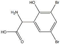 AMINO-(3,5-DIBROMO-2-HYDROXY-PHENYL)-ACETIC ACID Struktur