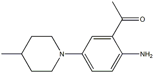 1-[2-AMINO-5-(4-METHYLPIPERIDINO)PHENYL]-1-ETHANONE Struktur