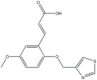 (2E)-3-[5-METHOXY-2-(1,3-THIAZOL-4-YLMETHOXY)PHENYL]ACRYLIC ACID Struktur