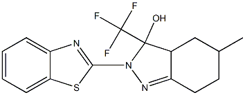 2-(1,3-BENZOTHIAZOL-2-YL)-5-METHYL-3-(TRIFLUOROMETHYL)-3,3A,4,5,6,7-HEXAHYDRO-2H-INDAZOL-3-OL Struktur