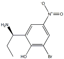 2-((1R)-1-AMINOPROPYL)-6-BROMO-4-NITROPHENOL Struktur