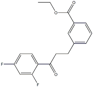 3-(3-CARBOETHOXYPHENYL)-2',4'-DIFLUOROPROPIOPHENONE Struktur