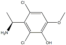 3-((1S)-1-AMINOETHYL)-2,4-DICHLORO-6-METHOXYPHENOL Struktur