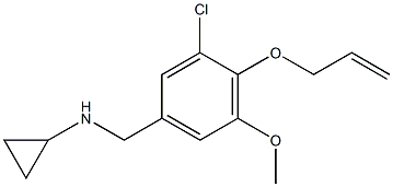 N-(4-(ALLYLOXY)-3-CHLORO-5-METHOXYBENZYL)CYCLOPROPANAMINE Struktur