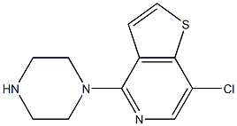 7-CHLORO-4-(PIPERAZIN-1-YL)THIENO[3,2-C]PYRIDINE Struktur