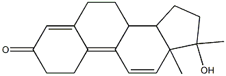 17-HYDROXY-13,17-DIMETHYL-1,2,6,7,8,13,14,15,16,17-DECAHYDROCYCLOPENTA[A]PHENANTHREN-3-ONE Struktur