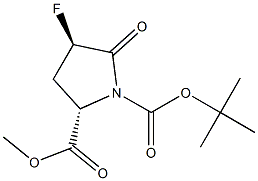 BOC-TRANS-4-FLUORO-5-OXO-L-PROLINE METHYL ESTER Struktur