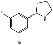 (2S)-2-(5-BROMO-3-FLUOROPHENYL)PYRROLIDINE Struktur