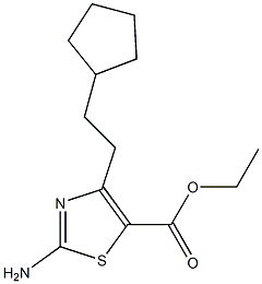 ETHYL 2-AMINO-4-(2-CYCLOPENTYLETHYL)THIAZOLE-5-CARBOXYLATE Struktur