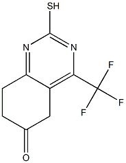 5,6,7,8-TETRAHYDRO-2-MERCAPTO-6-OXO-4-(TRIFLUOROMETHYL)QUINAZOLINE Struktur