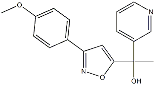 1-[3-(4-METHOXYPHENYL)ISOXAZOL-5-YL]-1-PYRIDIN-3-YLETHANOL Struktur