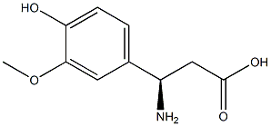 (R)-3-AMINO-3-(4-HYDROXY-3-METHOXY-PHENYL)-PROPIONIC ACID Struktur