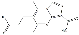 3-[8-(AMINOCARBONYL)-2,4-DIMETHYLIMIDAZO[1,5-A]PYRIMIDIN-3-YL]PROPANOIC ACID Struktur