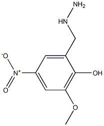 2-HYDROXY-3-METHOXY-5-NITRO-BENZYL-HYDRAZINE Struktur