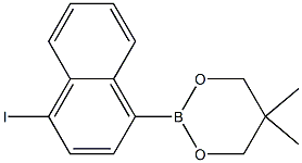 2-(4-IODO-1-NAPHTHYL)-5,5-DIMETHYL-1,3,2-DIOXABORINANE Struktur