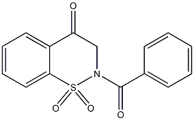 2-BENZOYL-2,3-DIHYDRO-4H-1,2-BENZOTHIAZIN-4-ONE 1,1-DIOXIDE Struktur