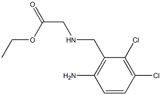 (6-AMINO-2,3-DICHLOROBENZYLAMINO)ACETIC ACID ETHYL ESTER Struktur