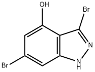 3,6-DIBROMO-4-HYDROXY (1H)INDAZOLE Struktur