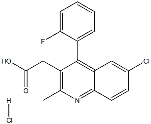 [6-CHLORO-4-(2-FLUOROPHENYL)-2-METHYLQUINOLIN-3-YL]ACETIC ACID HYDROCHLORIDE Struktur