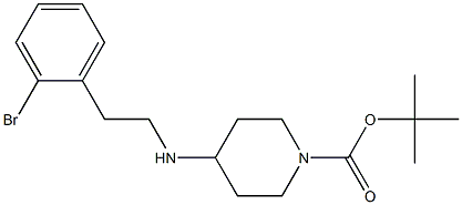 1-BOC-4-[2-(2-BROMO-PHENYL)-ETHYLAMINO]-PIPERIDINE Struktur