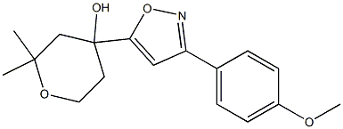 4-[3-(4-METHOXYPHENYL)-5-ISOXAZOLYL]-2,2-DIMETHYLTETRAHYDRO-2H-PYRAN-4-OL Struktur