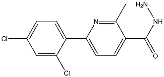 6-(2,4-DICHLOROPHENYL)-2-METHYLPYRIDINE-3-CARBOHYDRAZIDE Struktur